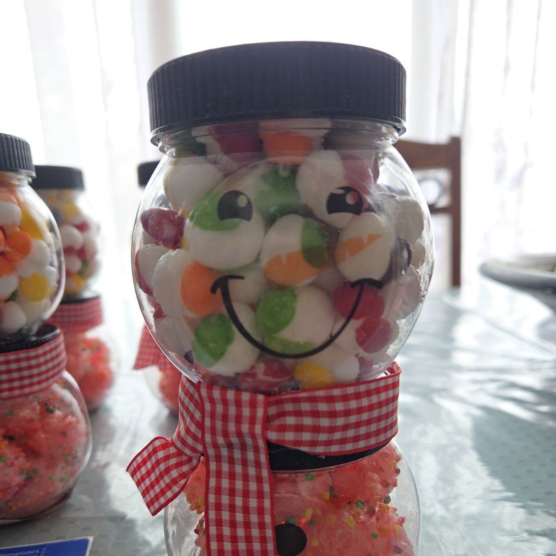 Snowman W/ Skittles and Nerds Clusters
